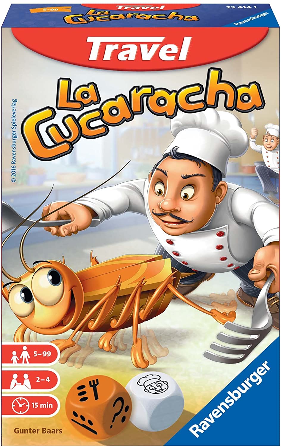 Ravensburger Travel Games La Cucaracha versione portatile - formaggio pane pesce e cioccolato