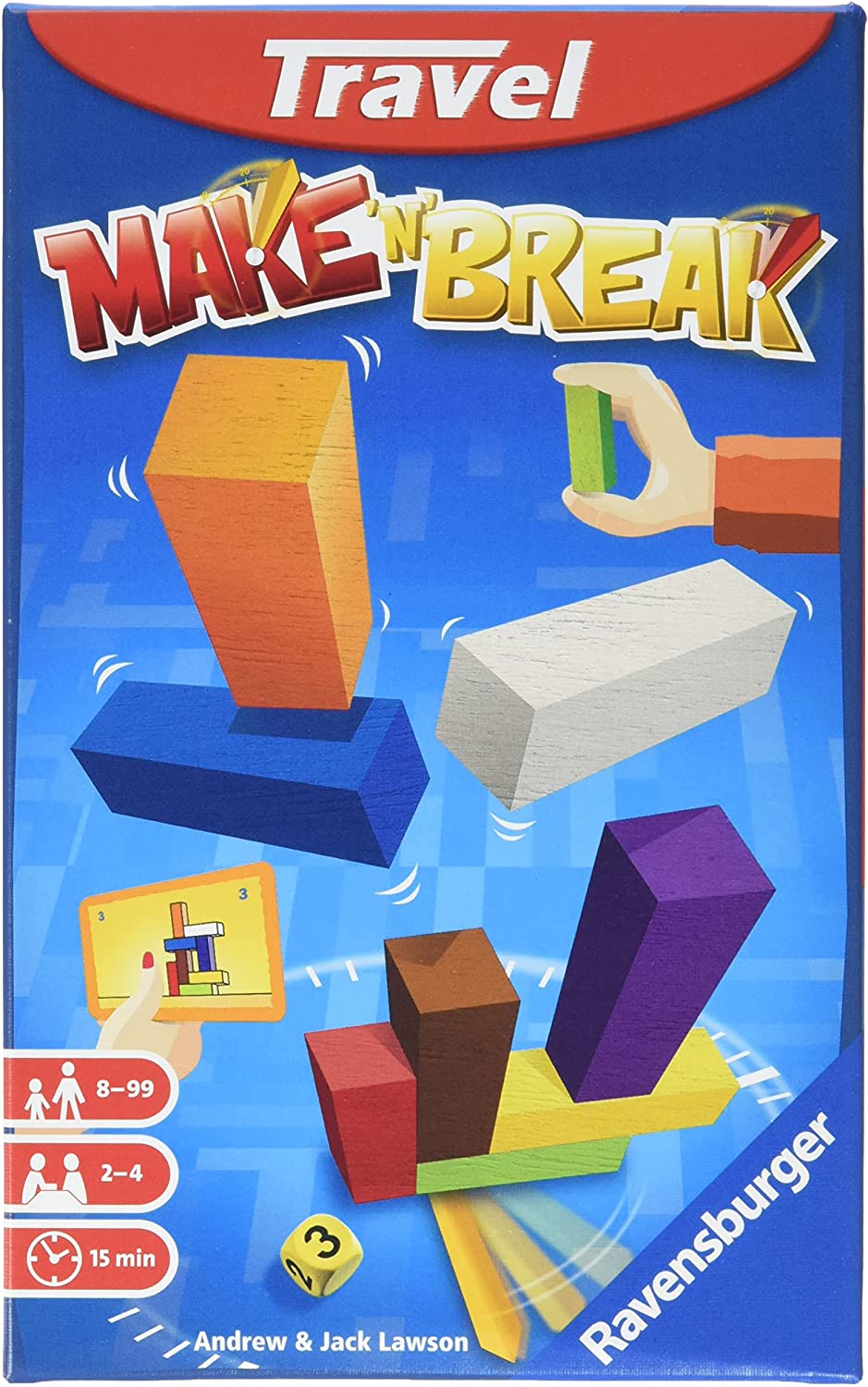 Ravensburger Travel Make N Break 60 costruzioni mattoncini - 2-4 giocatori dai 8 anni