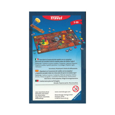 Ravensburger Travel Cucaracula dettaglio componenti catapulta e candele