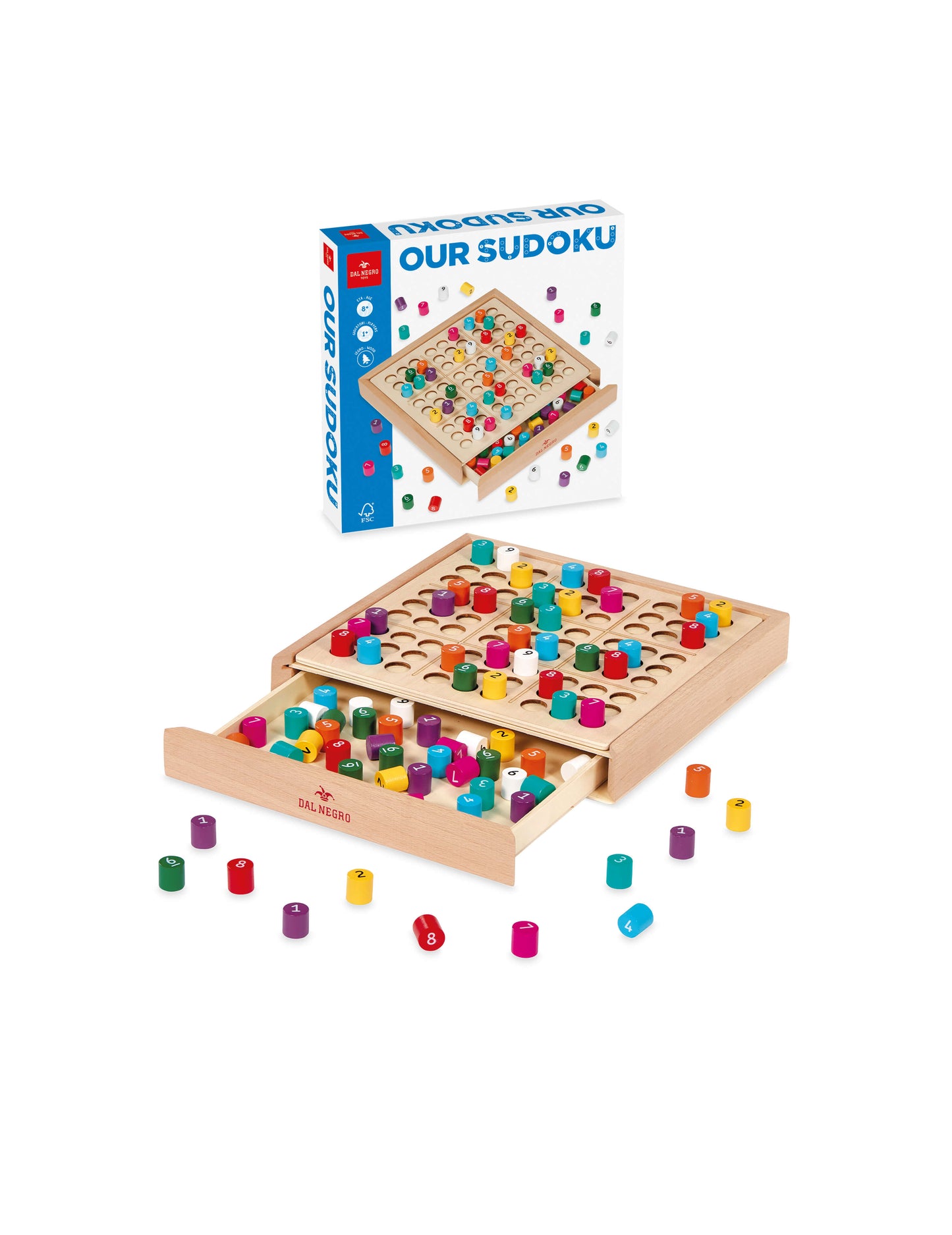 Gioco Sudoku Dal Negro in legno certificato FSC con griglia 9x9