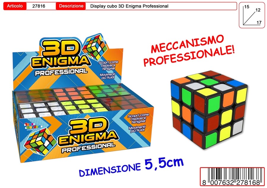 PUZZLE CUBO 3D PROFESSIONALE (6PZ)