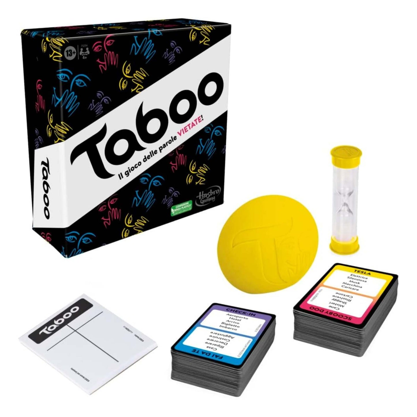 Hasbro Taboo buzzer iconico e clessidra per sfide in famiglia