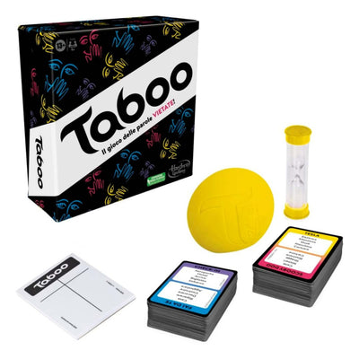 Hasbro Taboo buzzer iconico e clessidra per sfide in famiglia