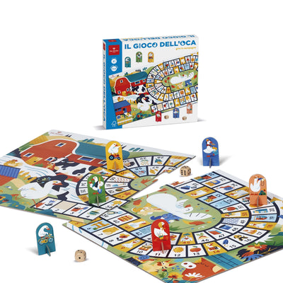 Gioco dell'Oca Giro in Campagna tabellone illustrato da Serena Gianoli