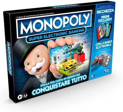Hasbro Monopoly Super Electronic Banking tabellone carte proprietà
