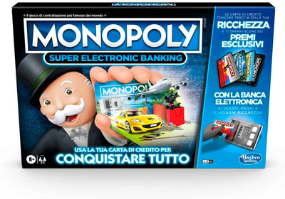 Hasbro Monopoly Super Electronic Banking lettore elettronico carte credito