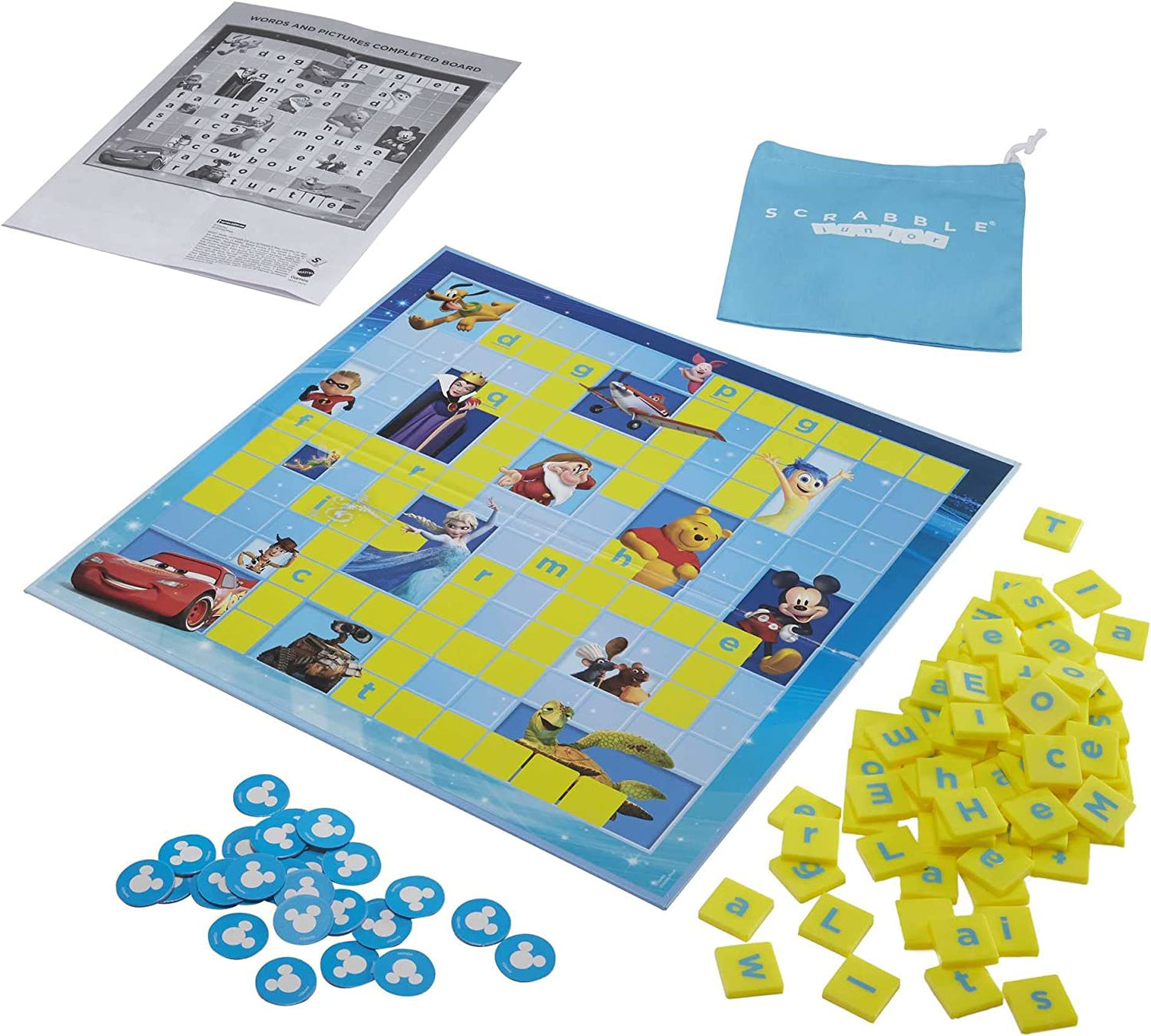 GIOCO IN SCATOLA SCRABBLE JUNIOR DISNEY - PAROLE CROCIATE DEI PERSONAGGI DISNEY