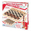 Set scacchi dama tria 3in1 legno 29x29cm con pezzi 30-70mm e pedine 25mm