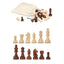Set scacchi piombati legno N.5 re 90mm con sacchetto tessuto per scacchiera 45x45cm
