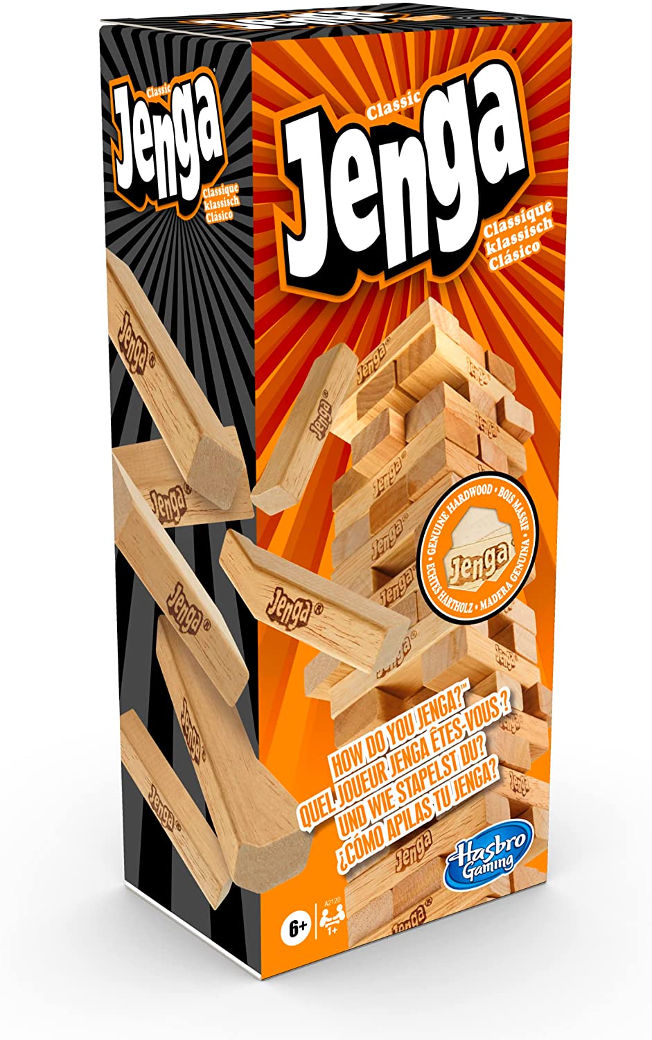 Hasbro Classic Jenga 54 mattoncini legno torre equilibrio