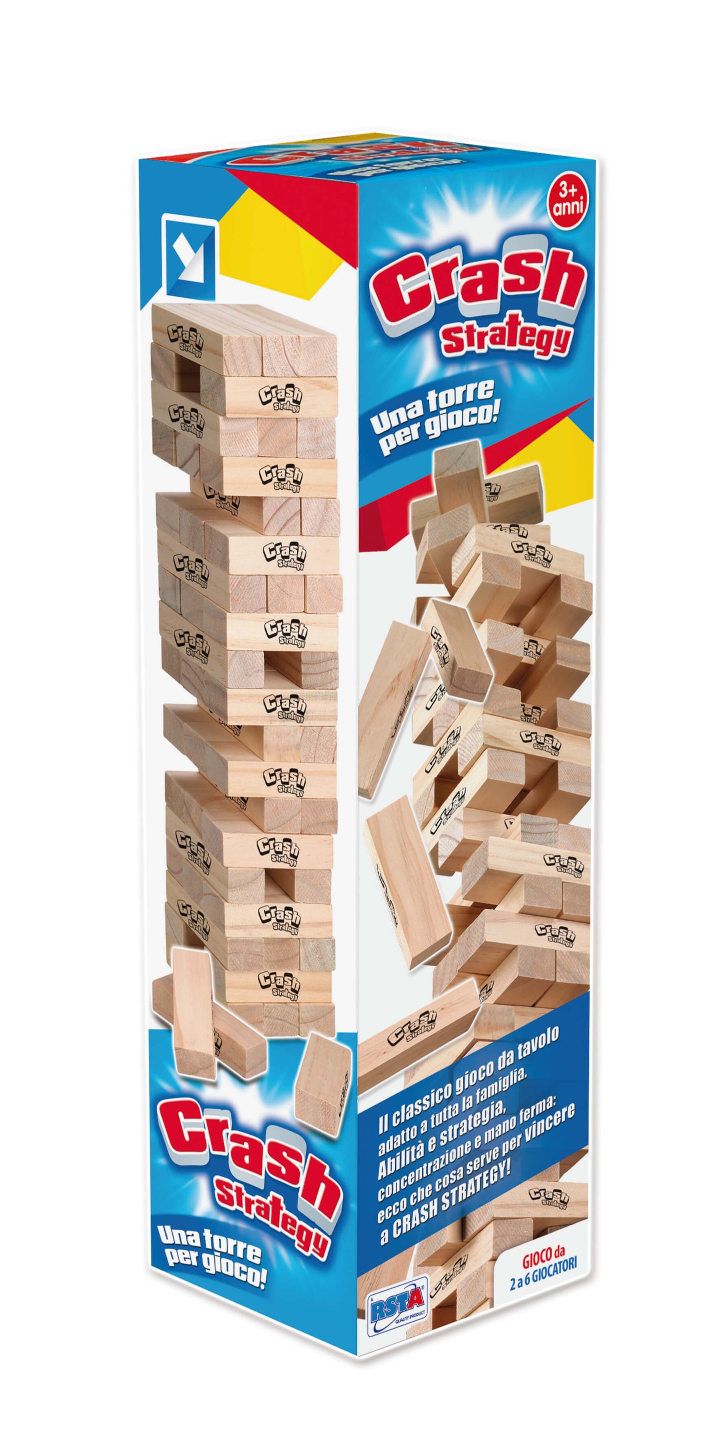 Maxi torre in legno Crash Strategy visione completa componenti