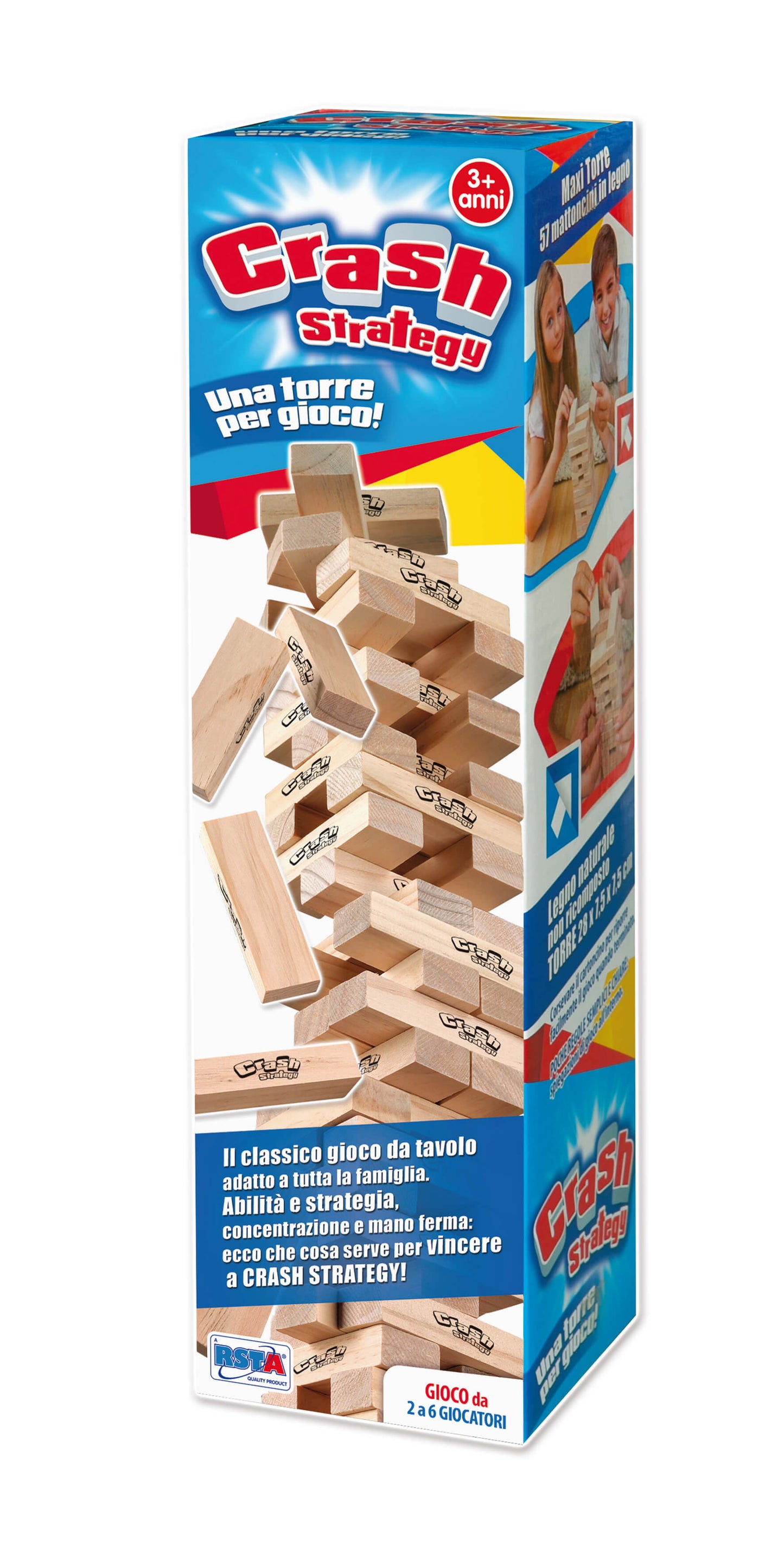 Torre in legno Crash Strategy gioco da tavolo strategico per tutta la famiglia