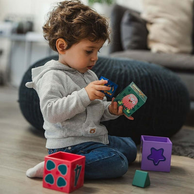 Cubi Attivi Dal Negro Set 5 Cubi Impilabili con Forme in Legno