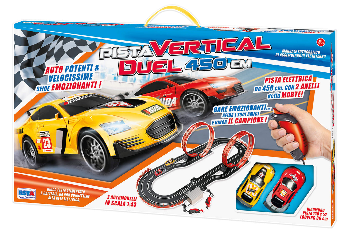 Pista Vertical Duel 4,5 metri anelli della morte auto alta velocità G05871B