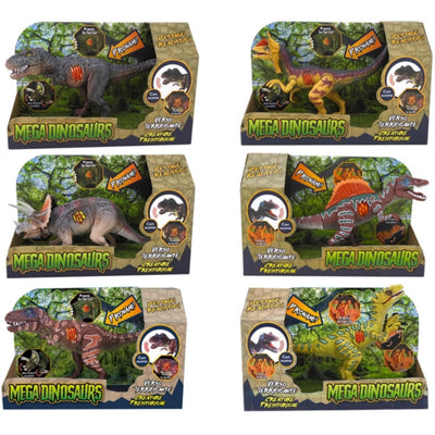 Mega Dinosaurs con suono dinosauri realistici effetti sonori integrati