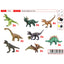 Set dinosauri gomma 35cm T-Rex Velociraptor Brachiosauro dettaglio