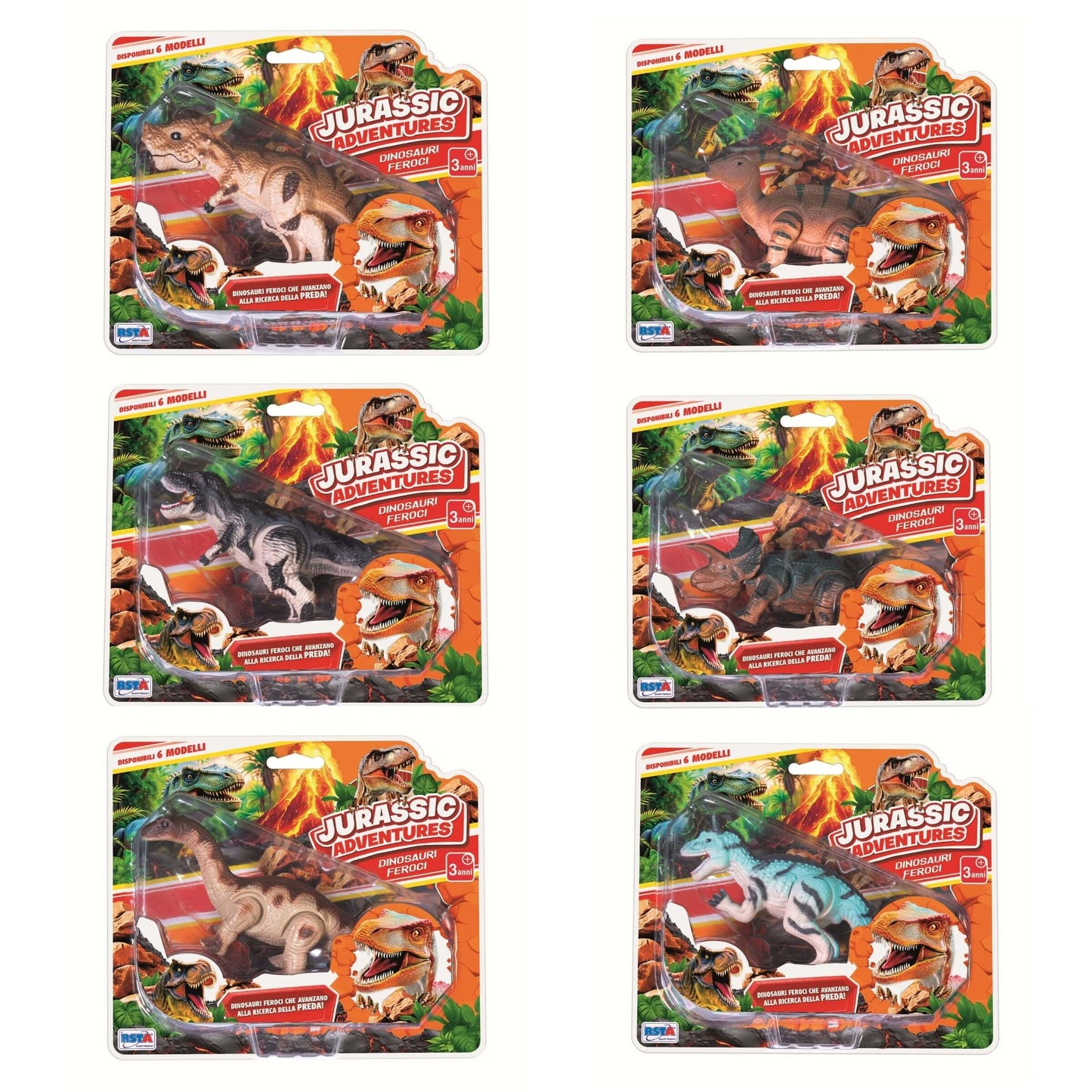Dinosauri Jurassic Adventures Carica a Molla - 12291