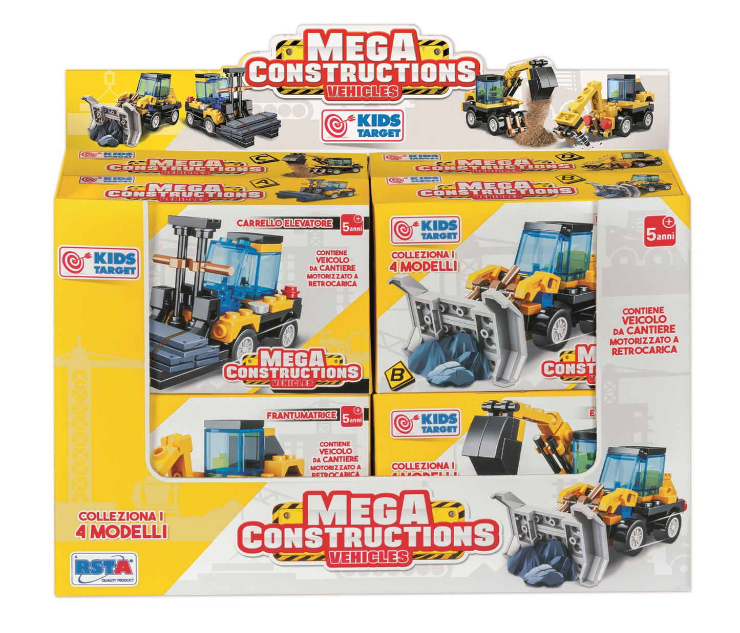 DISPLAY KIDS TARGET VEICOLI DA COSTRUZIONE (8PZ) 11726