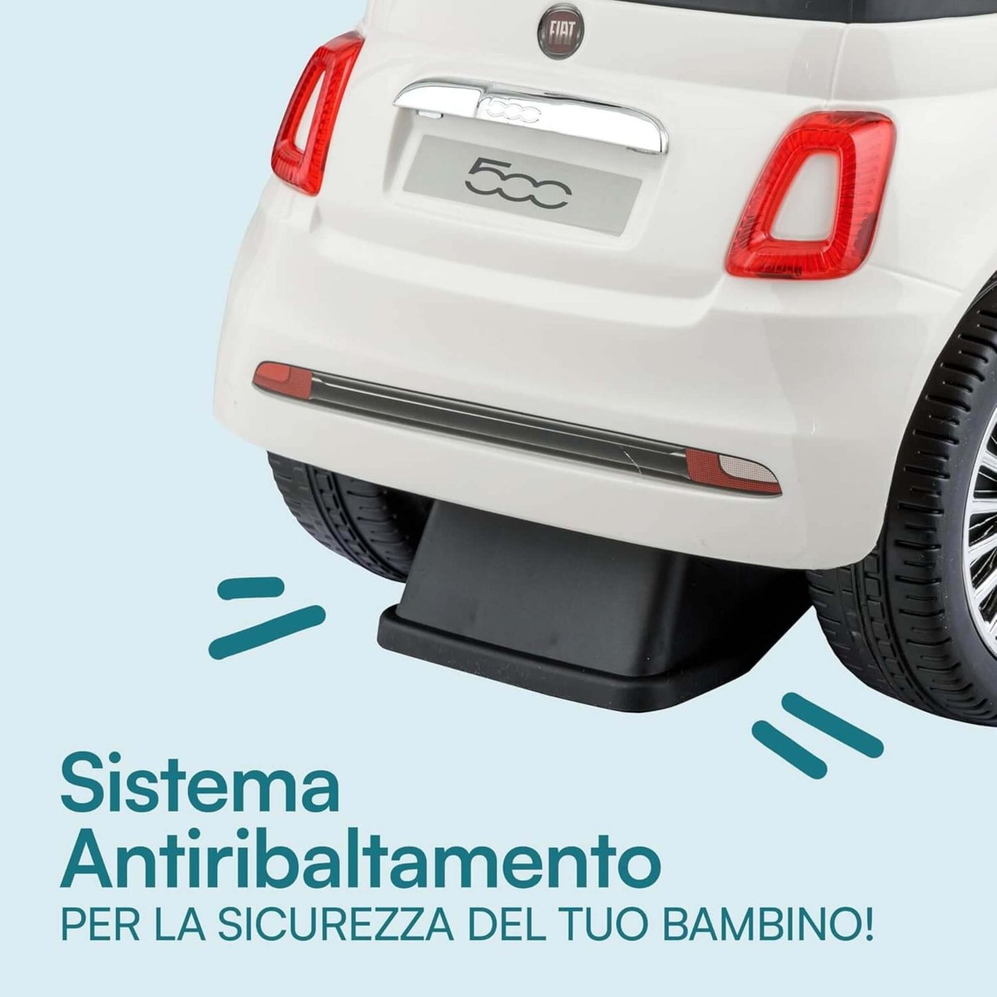 Fiat 500 Auto Cavalcabile per Bambini Ride-On Bianca
