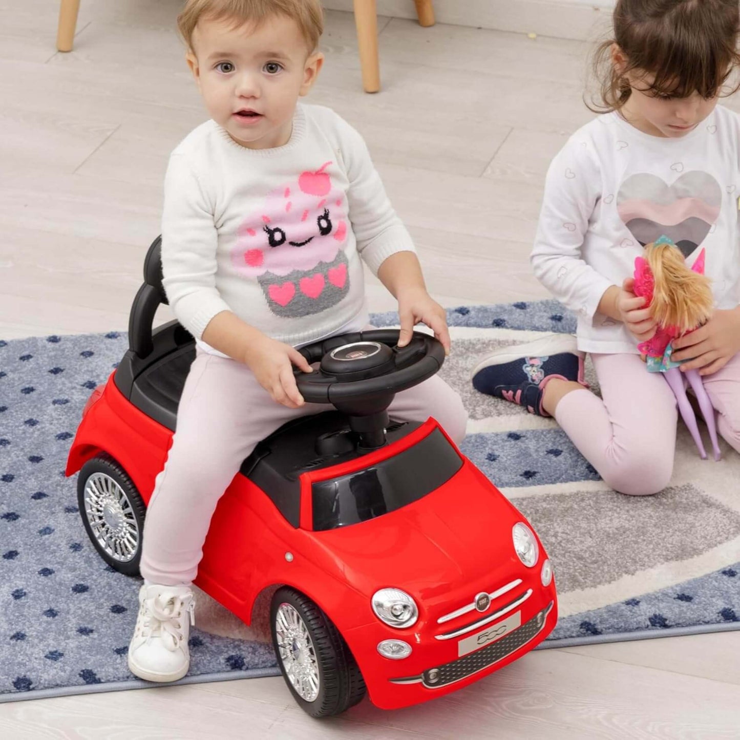 Fiat 500 Auto Cavalcabile per Bambini Ride-On Rossa