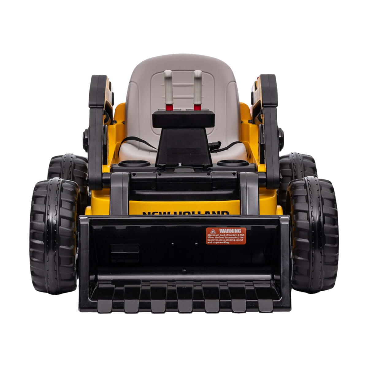 RUSPA ELETTRICA NEW HOLLAND 12V CON TELECOMANDO PARENTALE, DOPPIA VELOCITÀ, LUCI LED, E PALA ANTERIORE -  XMX626-Y