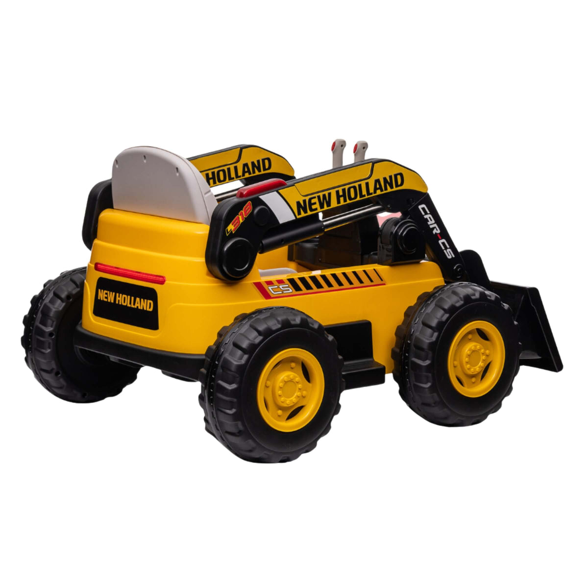 RUSPA ELETTRICA NEW HOLLAND 12V CON TELECOMANDO PARENTALE, DOPPIA VELOCITÀ, LUCI LED, E PALA ANTERIORE -  XMX626-Y