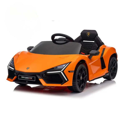 Lamborghini Revuelto Auto Elettrica Cavalcabile per Bambini Arancione con Radiocomando e Batteria Litio 10,8 V