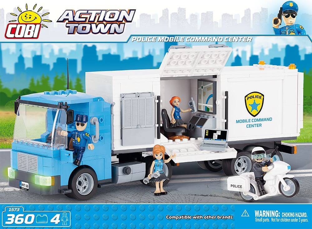 COBI ACTION TOWN - #1573  360PZ POLICE MOBILE COMMAND CENTER