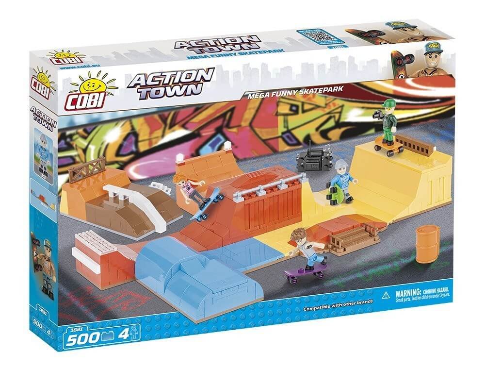 COBI ACTION TOWN - #1881  500PZ MEGA FUNNY SKATEPARK