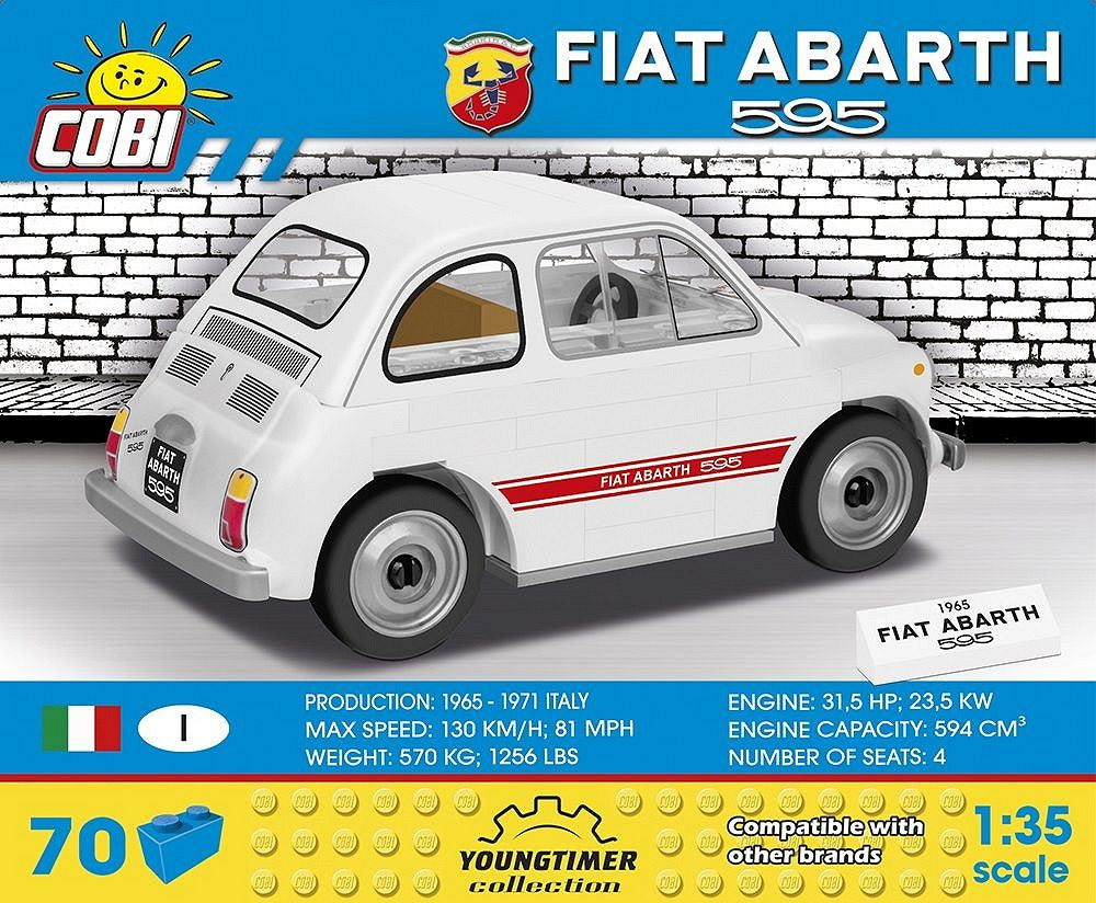 COBI - #24524 - 70PZ FIAT 500 ABARTH 1965
