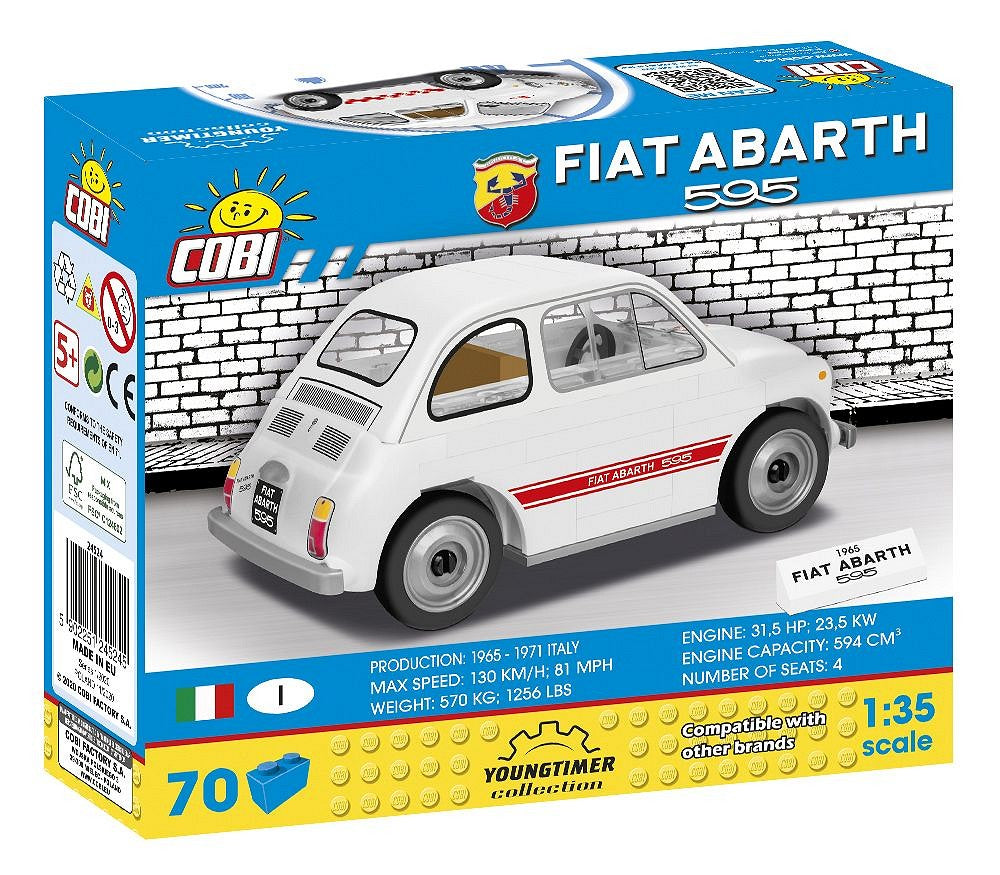 COBI - #24524 - 70PZ FIAT 500 ABARTH 1965