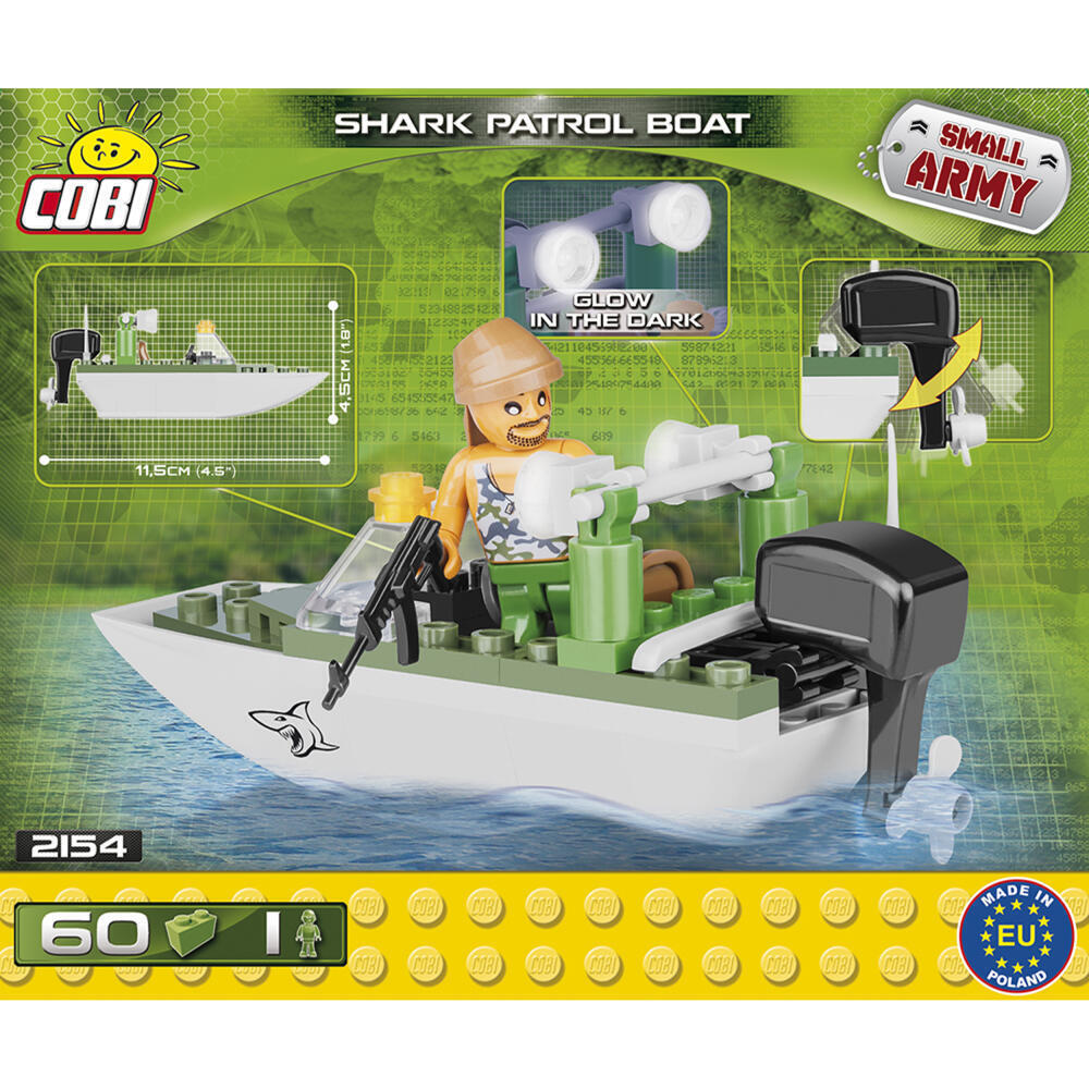 COBI SMALL ARMY - #2154 - 60PZ SHARK MOTOVEDETTA