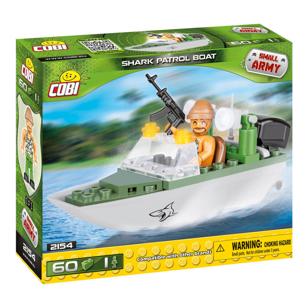 COBI Small Army Shark motovedetta 60 pezzi soldati e veicoli era moderna