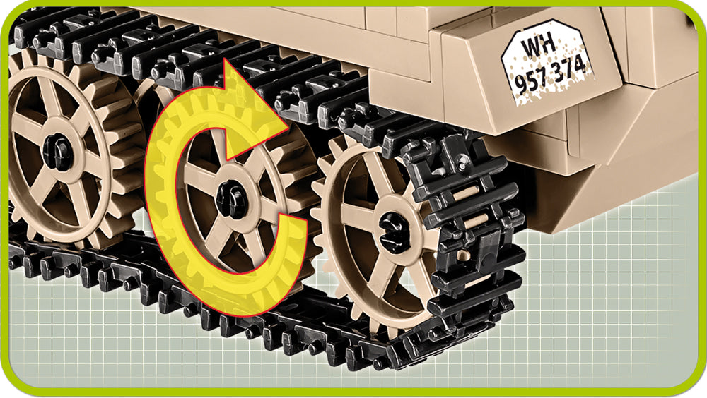 COBI WORLD WAR II - #2526 - 420PZ - CORAZZATO SD.KFZ. 250/3