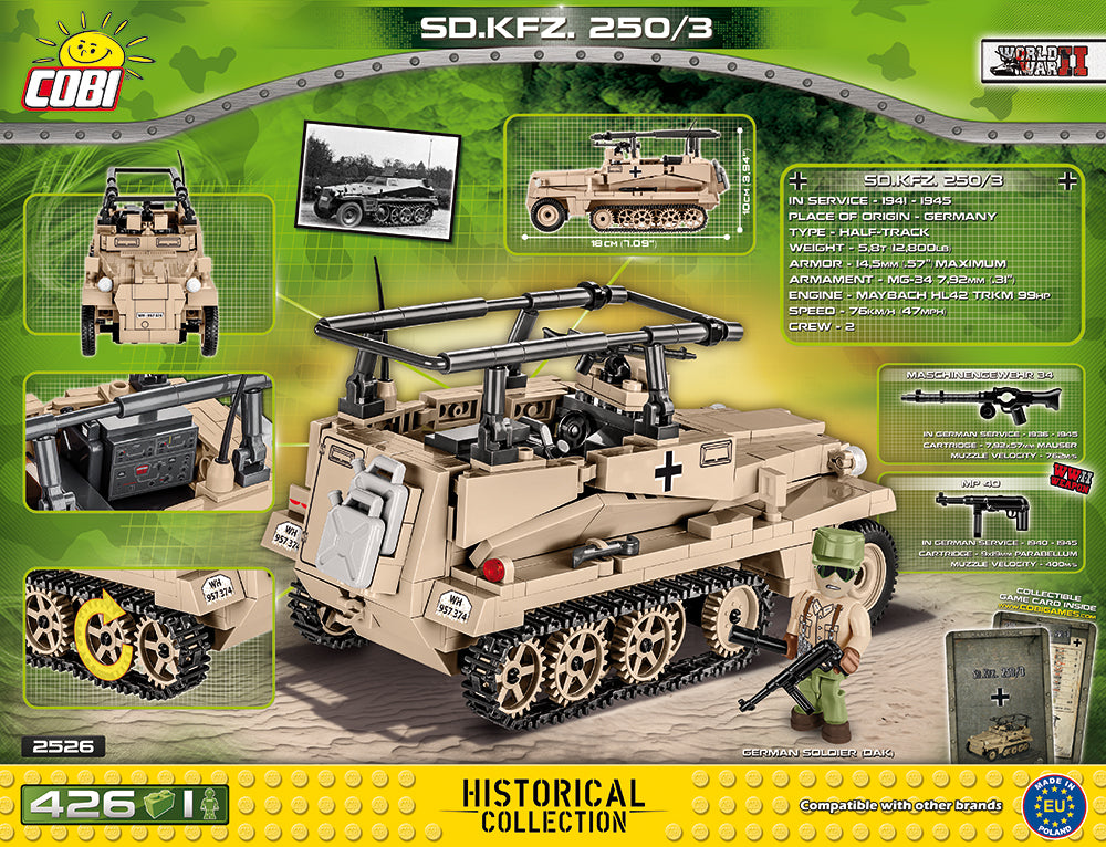 COBI WORLD WAR II - #2526 - 420PZ - CORAZZATO SD.KFZ. 250/3