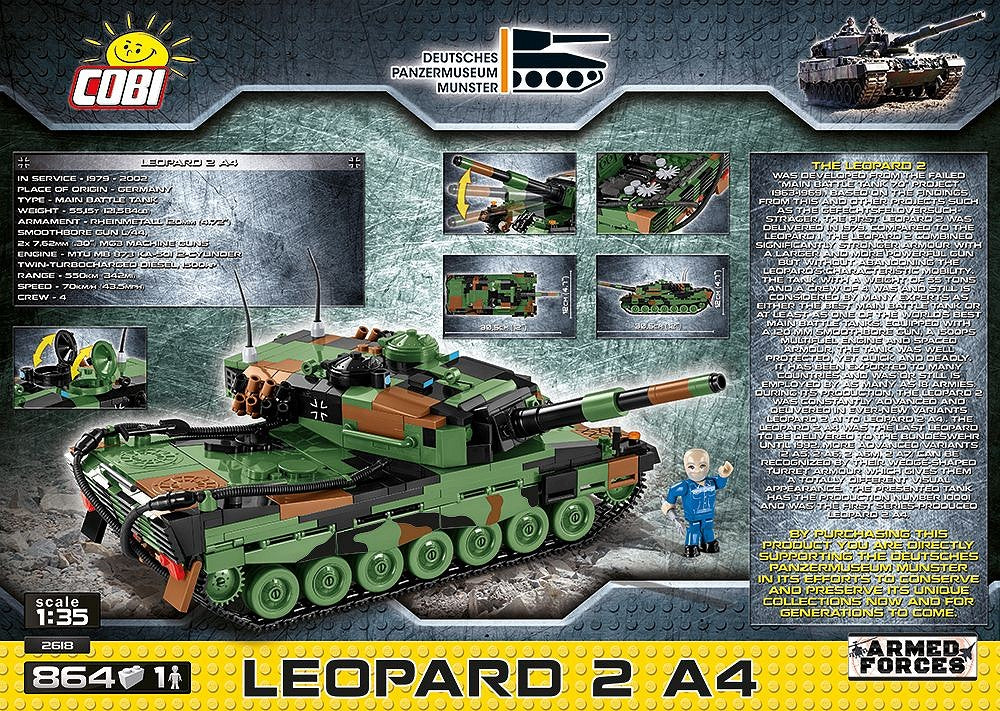 COBI ARMED FORCE - #2618 - 864PZ - LEOPARD 2 A4