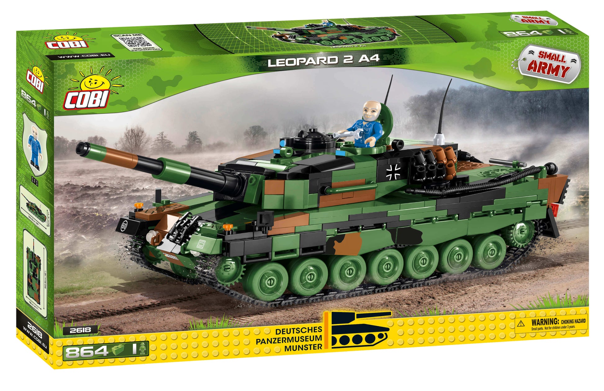 COBI carro armato Leopard 2 A4 864 pezzi in collaborazione con Deutsches Panzermuseum Munster