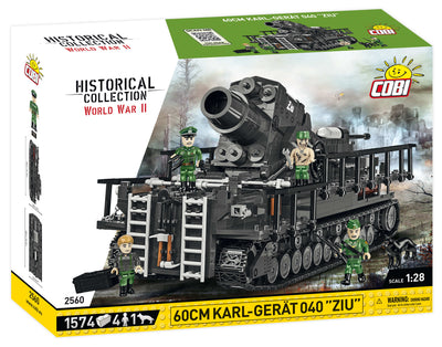 COBI Karl-Gerat 040 Ziu mortaio semovente WW2 1574 pezzi cannone 60 cm esemplare Varsavia 1944