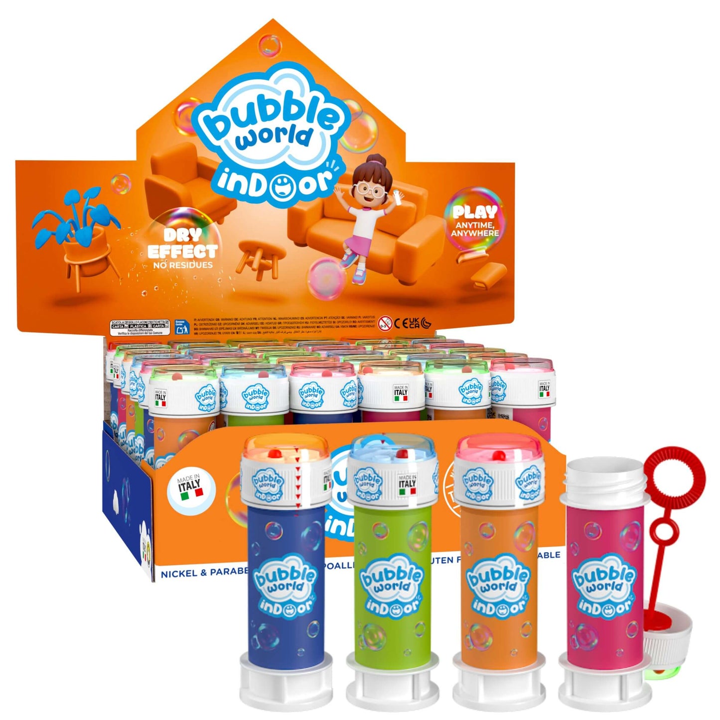 Bubble World Bolle di Sapone Indoor Bubbles 60 ml (36PZ)