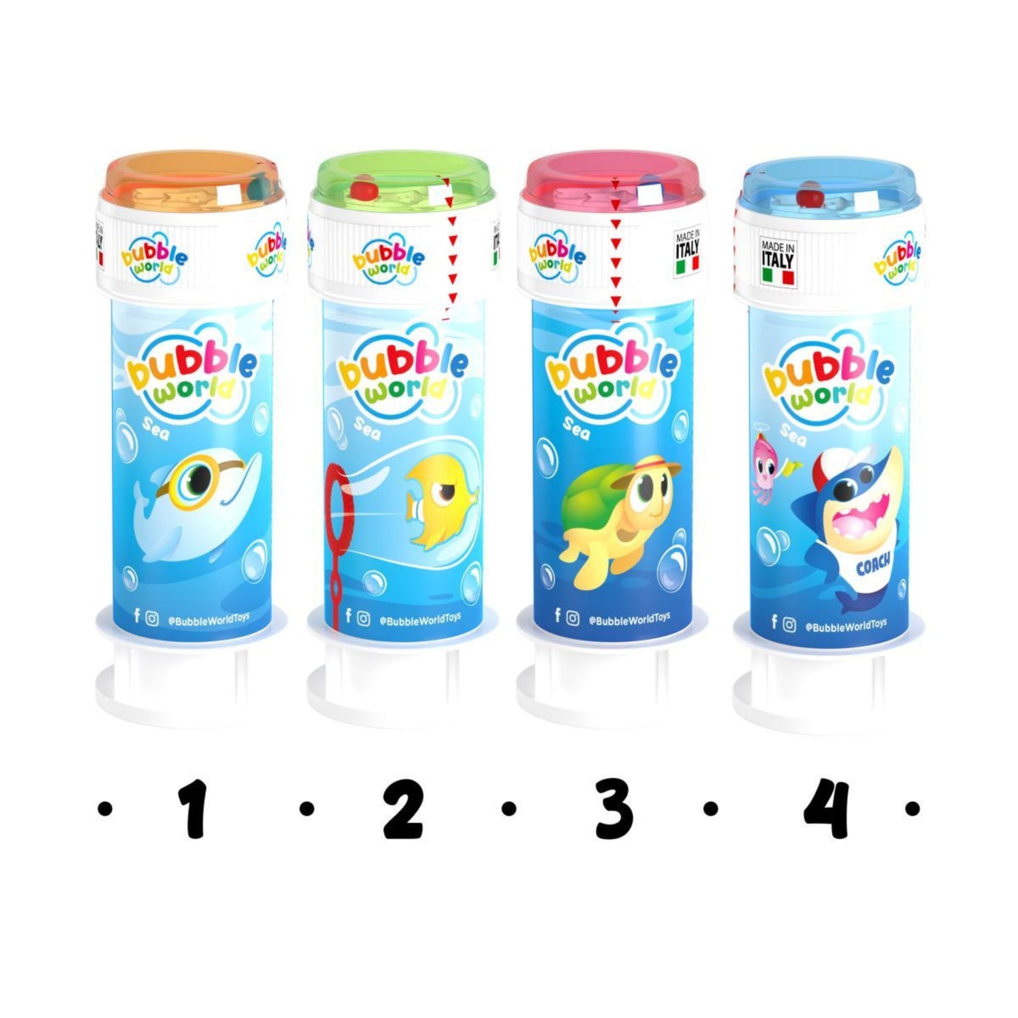 Bubble World Bolle di Sapone Sea Bubbles 60 ml (36PZ)
