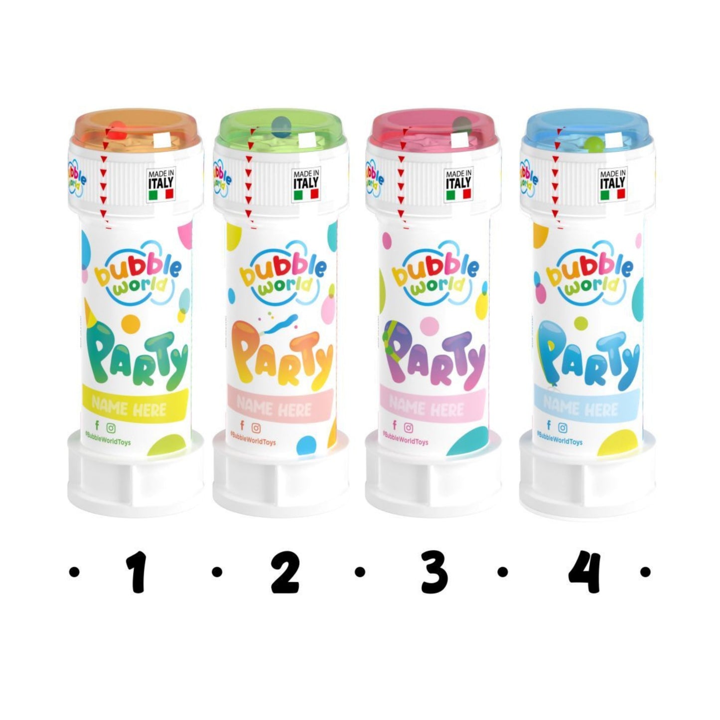 Bubble World Bolle di Sapone Party Bubbles 60 ml (36PZ)