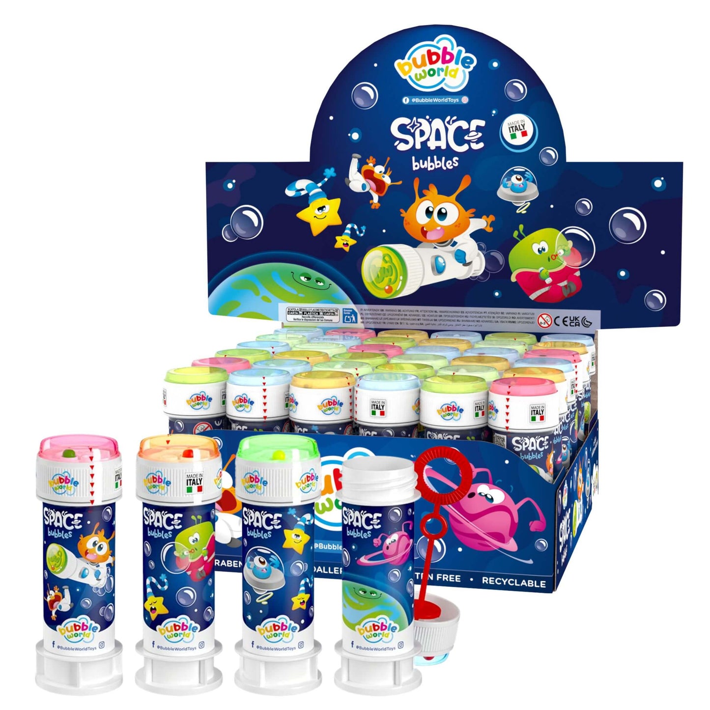 Bubble World Bolle di Sapone Space Bubbles 60 ml (36PZ)