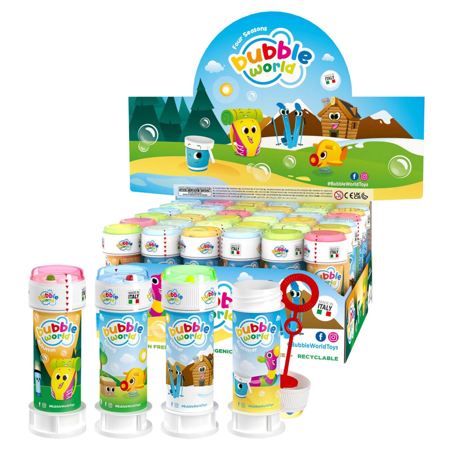 Bubble World Bolle di Sapone Four Season Bubbles 60 ml (36PZ)