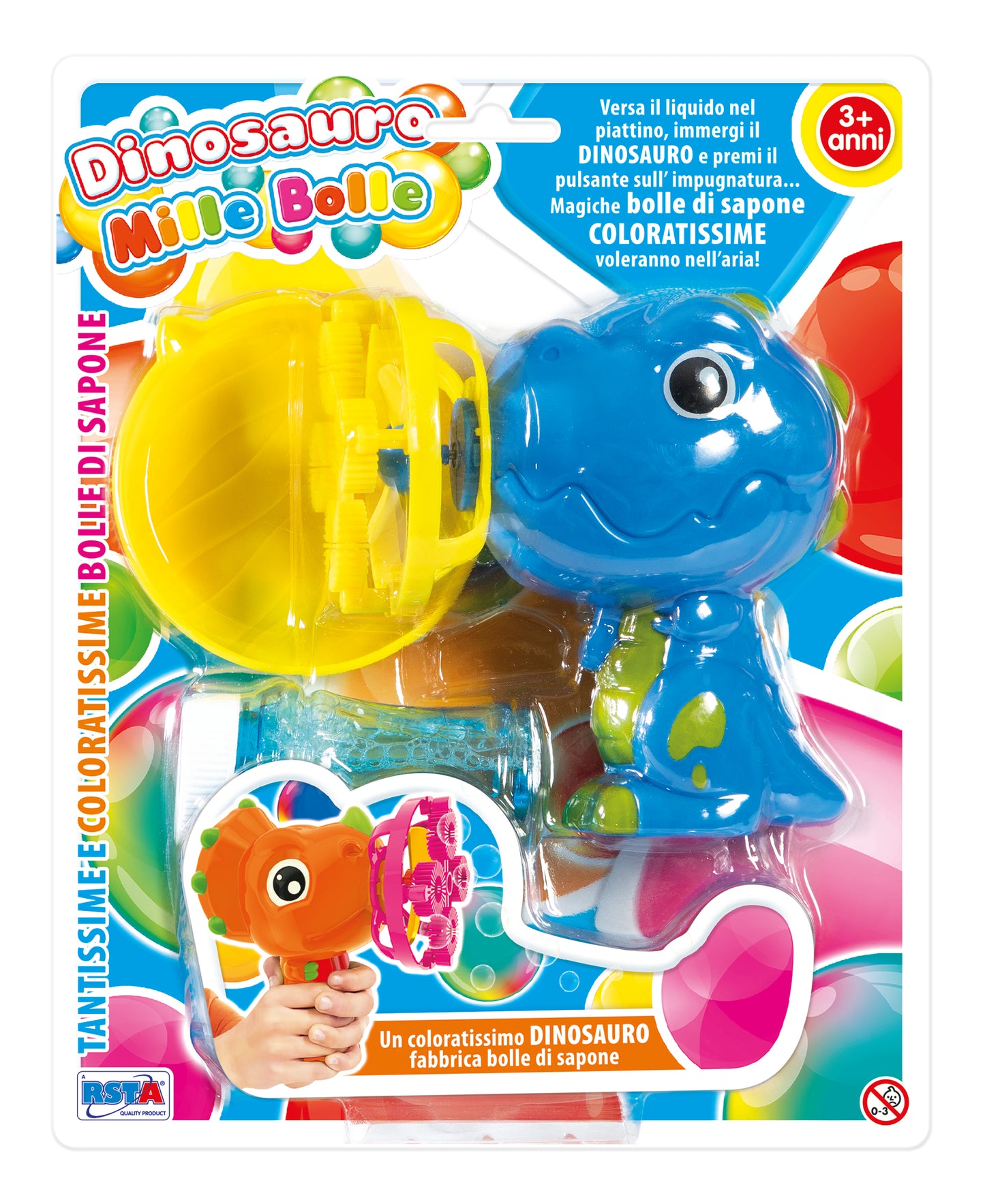BOLLE DI SAPONE + PISTOLA DINOSAURO MILLE BOLLE - 10814