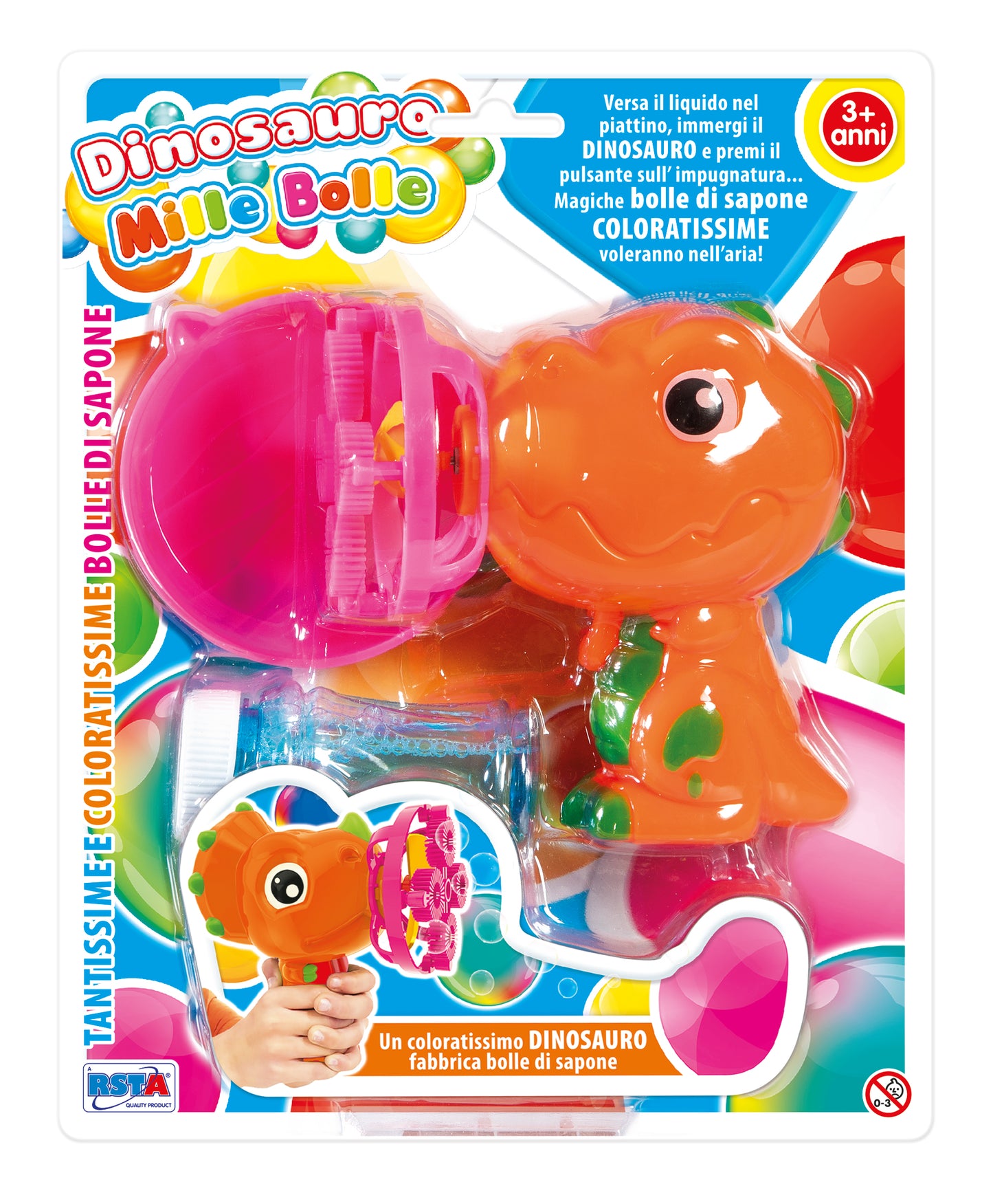 BOLLE DI SAPONE + PISTOLA DINOSAURO MILLE BOLLE - 10814