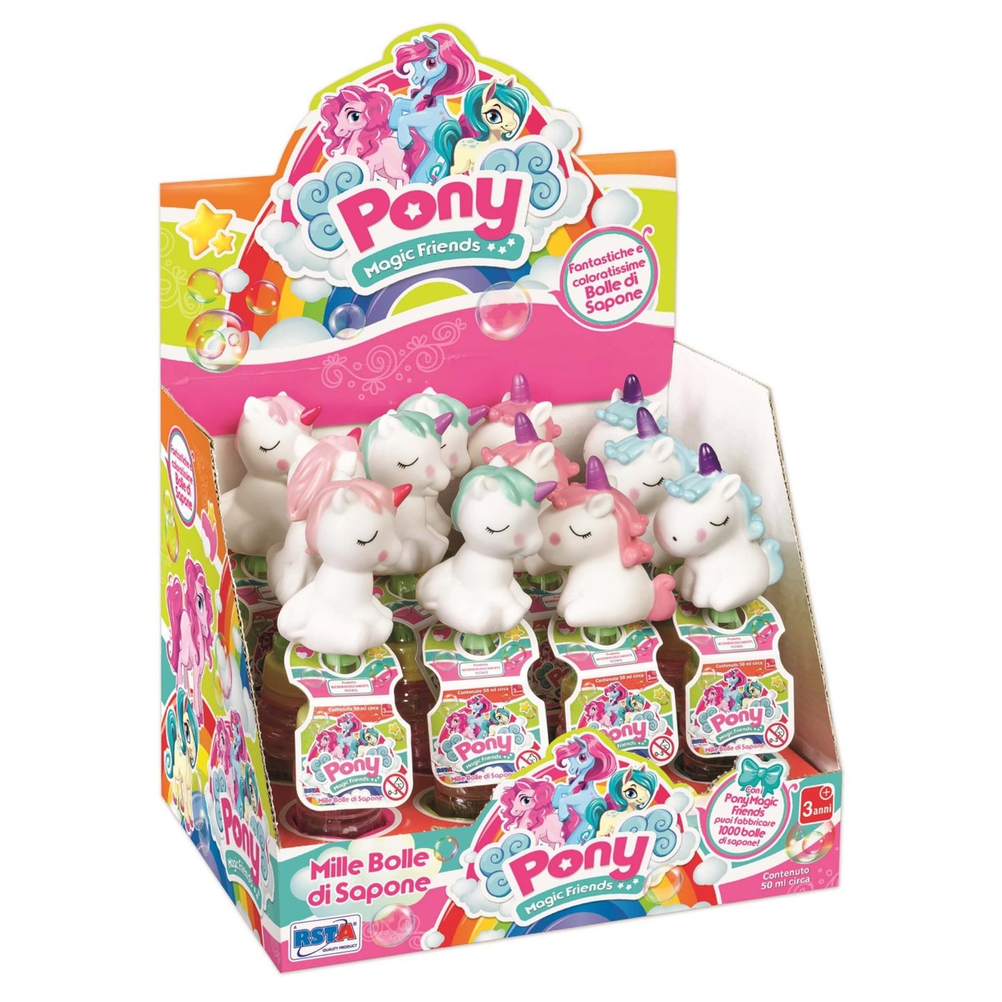 1 Boccetta Bolle di Sapone Unicorn Pony 50 ml - 11259