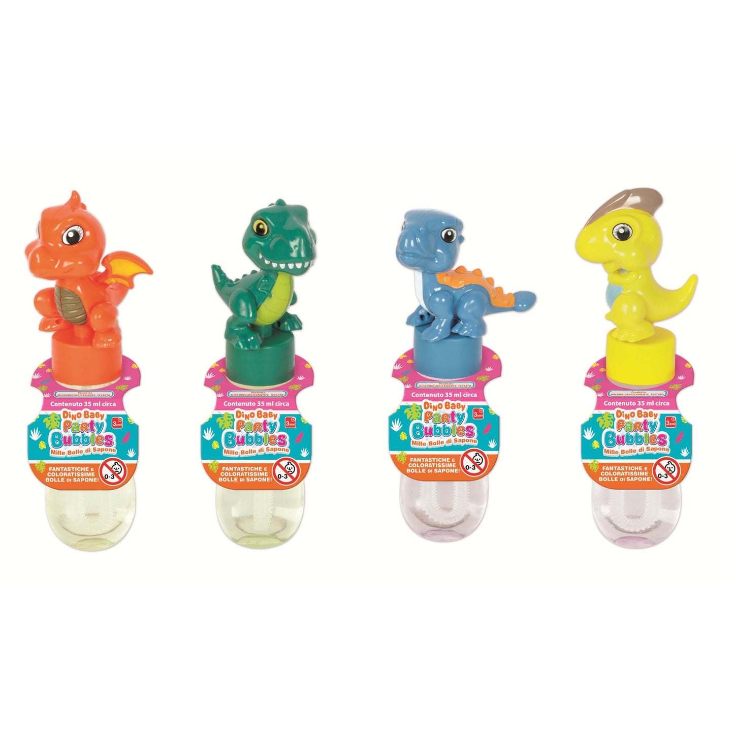 1 Boccetta Bolle di Sapone Dinosauri Dino Baby 35 ml - 11522