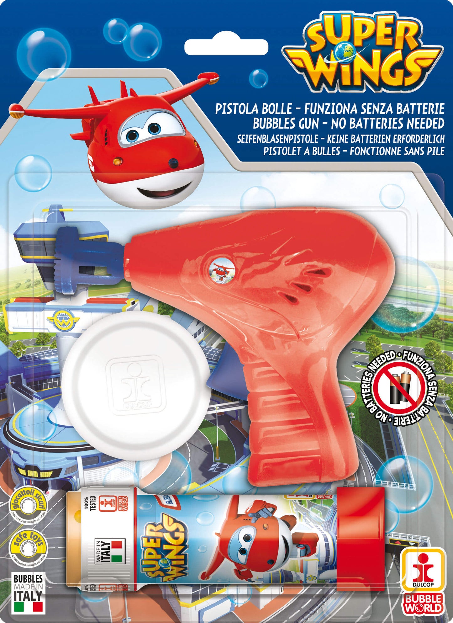 BOLLE DI SAPONE + PISTOLA PICCOLA DULCOP SUPER WINGS
