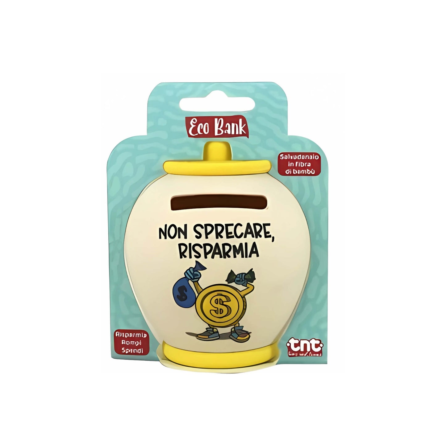 1 Salvadanaio TnT Eco Bank 9 cm in Fibra di Bambù - 92033