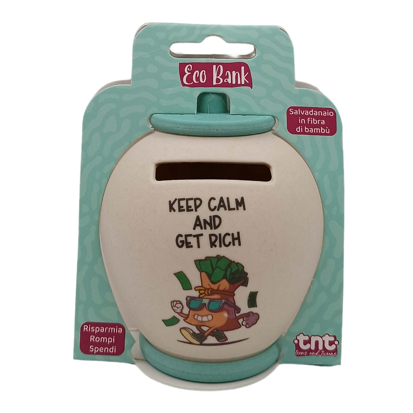 1 Salvadanaio TnT Eco Bank 9 cm in Fibra di Bambù - 92033